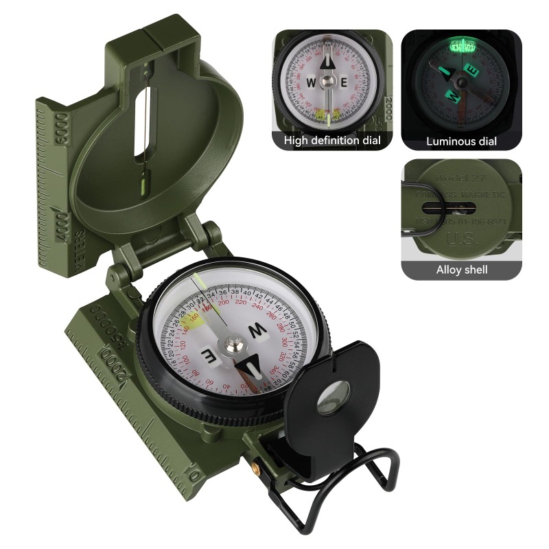 Compass Lensatic - Kompass in Militärqualität, präzise Navigation für